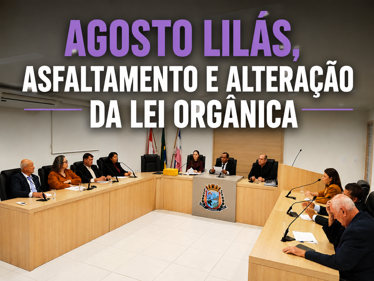 NOTÍCIA: Câmara de Vila Valério analisa alteração da Lei Orgânica e matérias sobre Agosto Lilás e asfaltamento