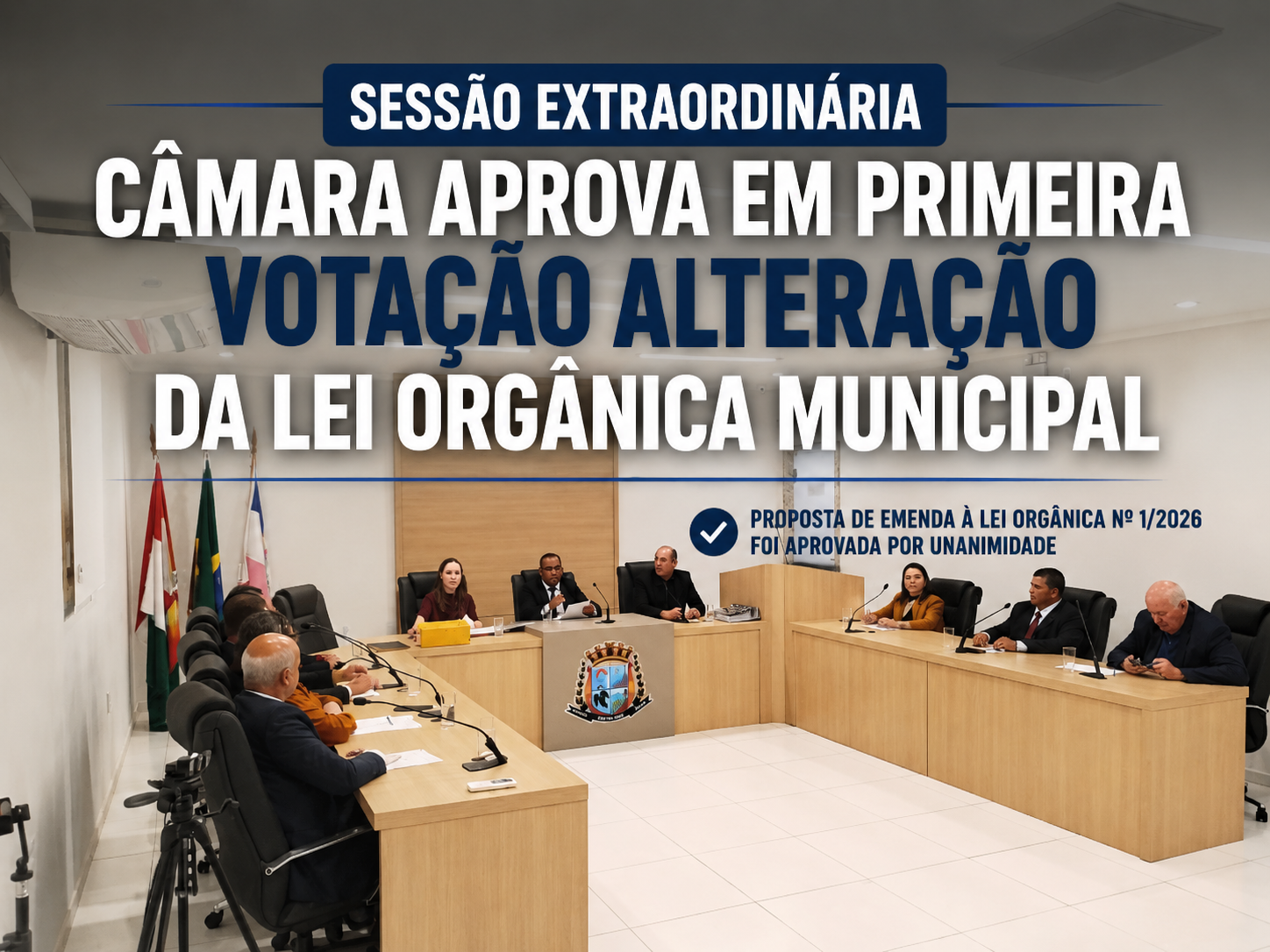 Foto da notícia: Câmara de Vila Valério aprova proposta de alteração da Lei Orgânica em primeira votação