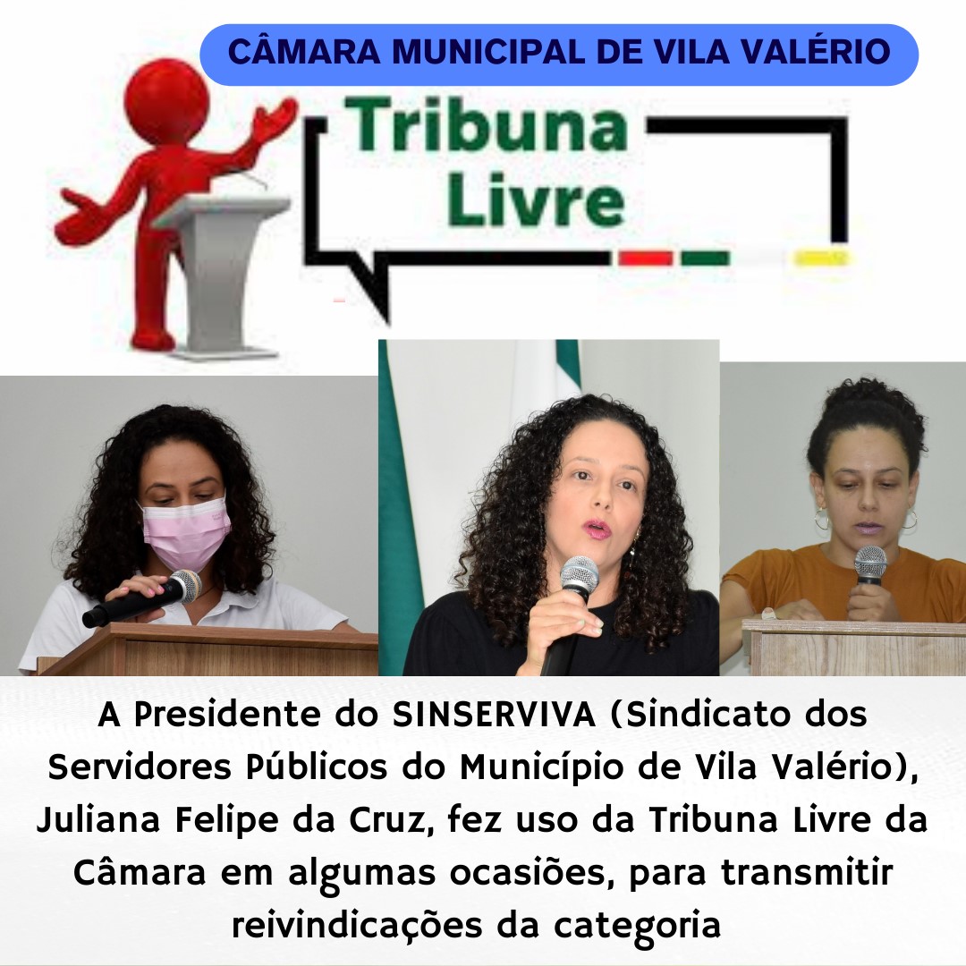 PRESIDENTE DO SINSERVIVA TRANSMITE REIVINDICAÇÕES DA CATEGORIA NA TRIBUNA LIVRE
